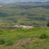 Widok ze startowiska, Dzikowiec Paragliding Fly Boguszów - Gorce