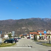 Bassano, Widok na start z przed hotelu.