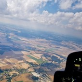 EPWC TLS gliding fly, Na dole od lewej Dzierzków i Gniewków, a nad nimi Wiadrów