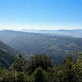 Tolmin - Kobala - Stol, Widok z parkingu na Kobali.