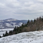 Klin - Andrzejówka Paragliding, Widok ze startu na wskaźnik.